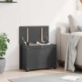 Caja de almacenaje madera maciza de pino gris 60x32x45,5 cm