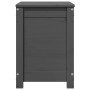 Caja de almacenaje madera maciza de pino gris 60x32x45,5 cm