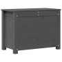 Caja de almacenaje madera maciza de pino gris 60x32x45,5 cm