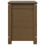 Caja de almacenaje madera maciza pino marrón miel 60x32x45,5 cm