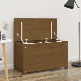 Banco de madera maciza pino marrón miel 80x41x77 cm en Bancos | Comprar online en Foro24