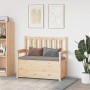 Banco de madera maciza de pino 112,5x51,5x96,5 cm