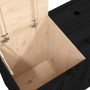 Baúl para la colada madera maciza de pino negro 88,5x44x66 cm