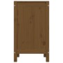 Baúl para colada madera maciza pino marrón miel 44x44x76 cm
