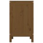 Baúl para colada madera maciza pino marrón miel 44x44x76 cm