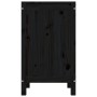 Baúl para la colada madera maciza de pino negro 44x44x76 cm