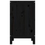 Baúl para la colada madera maciza de pino negro 44x44x76 cm