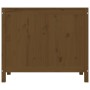 Baúl para colada madera maciza pino marrón miel 88,5x44x76 cm
