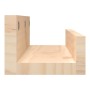 Estantes de pared 2 uds madera maciza de pino 50x12x9 cm