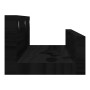 Estantes de pared 2 uds madera maciza de pino negro 50x12x9 cm
