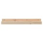 Estantes de pared 2 uds madera maciza de pino 80x12x9 cm