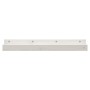 Estantes de pared 2 uds madera maciza de pino blanco 80x12x9 cm