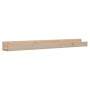 Estantes de pared 2 uds madera maciza de pino 110x12x9 cm