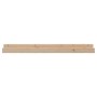 Estantes de pared 2 uds madera maciza de pino 110x12x9 cm