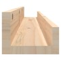 Estantes de pared 2 uds madera maciza de pino 110x12x9 cm