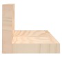 Estantes de pared 2 uds madera maciza de pino 110x11x9 cm
