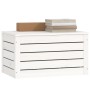 Caja de almacenaje madera maciza de pino blanco 59,5x36,5x33 cm