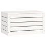 Caja de almacenaje madera maciza de pino blanco 59,5x36,5x33 cm