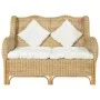2 seater sofa in natural rattan and linen by vidaXL, Sofas - Ref: Foro24-325466, Price: 404,09 €, Discount: %