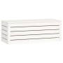 Caja de almacenaje madera maciza de pino blanco 89x36,5x33 cm
