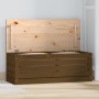 Caja almacenaje madera maciza pino marrón miel 89x36,5x33 cm