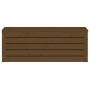 Caja almacenaje madera maciza pino marrón miel 89x36,5x33 cm