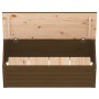 Caja almacenaje madera maciza pino marrón miel 89x36,5x33 cm