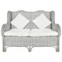 2 seater sofa in natural rattan and gray linen by vidaXL, Sofas - Ref: Foro24-325467, Price: 293,64 €, Discount: %