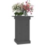 Soporte para plantas madera maciza de pino gris 40x40x60 cm