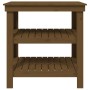 Banco de trabajo madera maciza pino marrón miel 78,5x50x80 cm