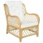 Sofa with natural rattan and linen cushion by vidaXL, Sofas - Ref: Foro24-325469, Price: 302,68 €, Discount: %