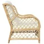 Sofa with natural rattan and linen cushion by vidaXL, Sofas - Ref: Foro24-325469, Price: 302,68 €, Discount: %