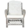 Sofa with natural rattan cushion and gray linen by vidaXL, Sofas - Ref: Foro24-325470, Price: 212,95 €, Discount: %