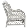 Sofa with natural rattan cushion and gray linen by vidaXL, Sofas - Ref: Foro24-325470, Price: 212,17 €, Discount: %