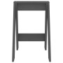 Taburetes 2 unidades madera maciza de pino gris 40x40x60 cm