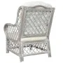 Sofa with natural rattan cushion and gray linen by vidaXL, Sofas - Ref: Foro24-325470, Price: 212,17 €, Discount: %