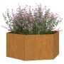 Jardinera de acero corten oxidado 90x90x45 cm en Maceteros y jardineras | Comprar online en Foro24