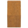 Jardineras de pared 2 uds acero corten oxidado 30x10x25 cm