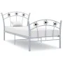 Bed frame with football design gray metal 90x200 cm by vidaXL, Beds and slatted bases - Ref: Foro24-324746, Price: 101,26 €, ...