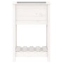 Jardinera de madera maciza de pino blanco 54x34,5x81 cm
