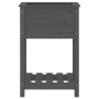 Jardinera de madera maciza de pino gris 54x34,5x81 cm