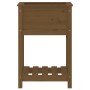 Jardinera de madera maciza de pino marrón 54x34,5x81 cm