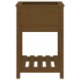 Jardinera de madera maciza de pino marrón 54x54x81 cm en Maceteros y jardineras | Comprar online en Foro24