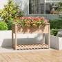 Jardinera con estante de madera maciza de pino 111,5x54x81 cm en Maceteros y jardineras | Comprar online en Foro24