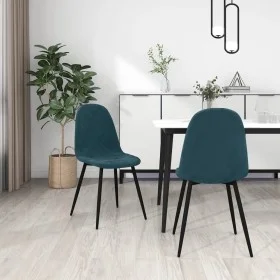 Dining chairs 2 units blue velvet by vidaXL, dining chairs - Ref: Foro24-325645, Price: 127,06 €, Discount: %