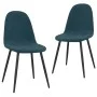 Sillas de comedor 2 unidades terciopelo azul de vidaXL, Sillas de comedor - Ref: Foro24-325645, Precio: 126,66 €, Descuento: %