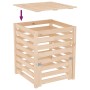Compostador de madera maciza de pino 63,5x63,5x77,5 cm