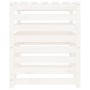 Compostador de madera maciza de pino blanco 63,5x63,5x77,5 cm
