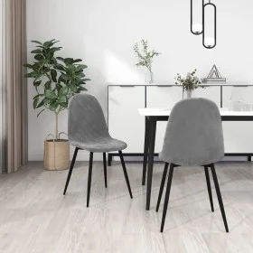 Dining chairs, 2 units, light gray velvet by vidaXL, dining chairs - Ref: Foro24-325646, Price: 103,46 €, Discount: %
