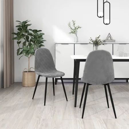 Dining chairs, 2 units, light gray velvet by vidaXL, dining chairs - Ref: Foro24-325646, Price: 103,78 €, Discount: %